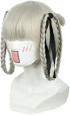 Vista 2 de Anime Kakegurui Compulsivo Jugador Momobami Kirari Trenzas Peluca Cosplay Traje Cosplay Resistente al Calor Pelo Sintético Mujeres Cosplay Pelucas
