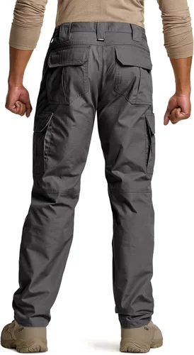 Vista 9 de CQR Men's Tactical Pants, Water Resistant Ripstop Cargo Pants, Lightweight EDC Work Hiking Pants, Outdoor Apparel