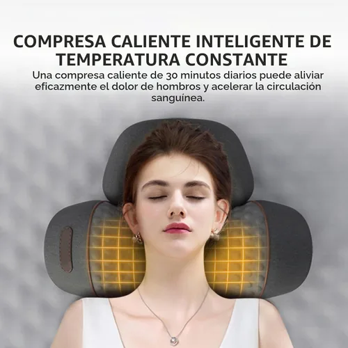 Vista 4 de Masajeador de tracción de almohada 2025 nuevo para joroba cervical - Almohada cervical 3 en 1 con terapia de calor, espuma viscoelástica para alivio