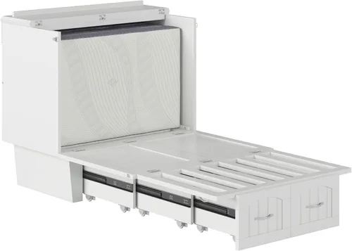 Vista 14 de Atlantic Muebles natucket Murphy cama Pecho, Madera Noble, Blanco