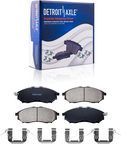 Vista 60 de Detroit Axle - Pastillas de Freno Delantero Izquierdo Reemplazo de Pinza de Disco para Dodge Ram 1500 Dakota Mitsubishi Raider - Juego de 3 piezas