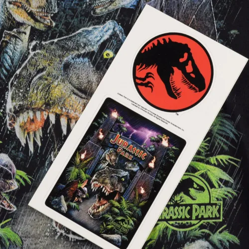 Vista 5 de Popfunk Classic Jurassic Park Welcome to The Park & Clever Girl - Sudadera con capucha y calcomanías