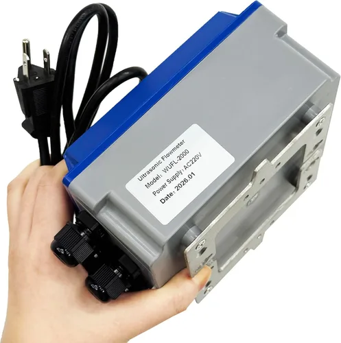 Vista 3 de Medidor de flujo ultrasónico con tarjeta SD DN50 ~ 27.559 in, transductor de abrazadera de alta temperatura TM-1-HT