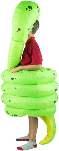 Vista 2 de Disfraz inflable de pitón de la selva serpiente de cuerpo completo para niños (de 5 a 11 años)