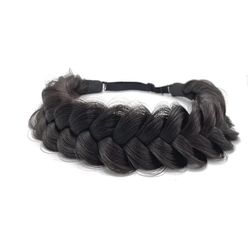 Vista 27 de Diadema Trenzada de 2 Hebras Despeinada Clásica Gruesa Trenzas Anchas Elástica Extensible de Calidad Sintética Diadema Trenzada para Mujeres Niñas