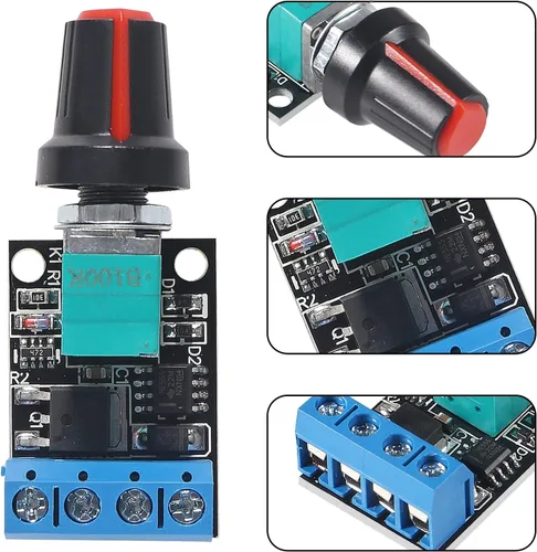 Vista 3 de UMLIFE 6 unids 5 V 12 V 10 A regulador de voltaje PWM DC motor controlador de velocidad gobernador regulador de velocidad continuo regulador