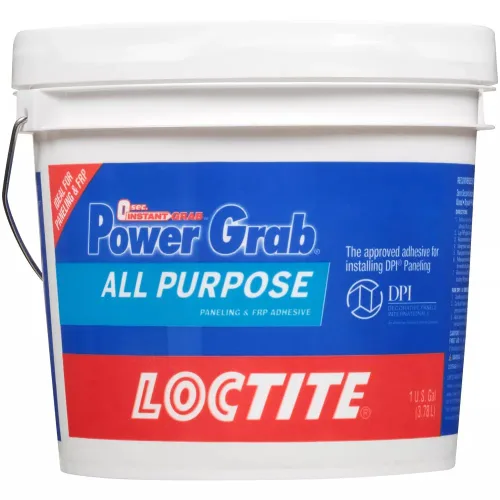 Vista 2 de Loctite Power Grab Express adhesivo multiuso para construcción, blanco, envase de 1 galón, paquete de 4