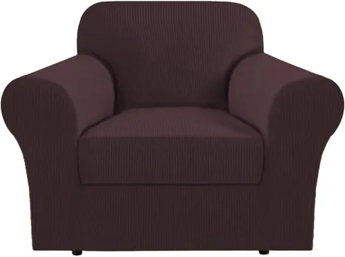 Vista 30 de H.VERSAILTEX - 2 fundas protectoras de licra suave Jacquard para respaldo de silla, lavable a máquina