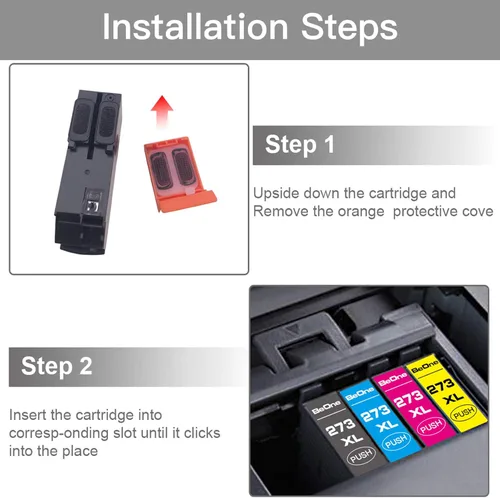 Vista 4 de BeOne 273XL - Cartuchos de tinta remanufacturados de repuesto para Epson 273 XL T273 T273XL 5 unidades para usar con impresora Expression Premium