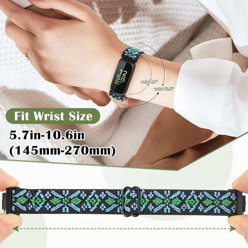 Vista 5 de Bcuckood Compatible con correas de reloj Fitbit Inspire 3/Inpsire 2/Inspire/Inpsire HR/Ace 2/Ace 3, correa elástica ajustable de repuesto