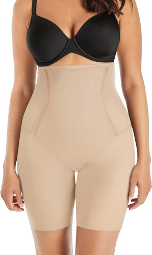 Vista 3 de Maidenform Faja moldeadora de cintura alta para mujer, adelgazante de muslo, control de abdomen, faja moldeadora de control firme para mujer Negro