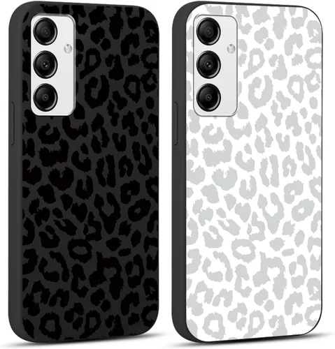 Vista 44 de Pack de 2 fundas con estampado de guepardo para Samsung Galaxy A03s 4G de 6.5", fundas de diseño de patrón de leopardo de lujo, de silicona suave