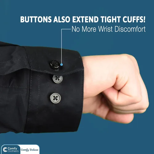 Vista 16 de Comfy Clothiers 3-Pack Collar Extenders for Men - Button Expanders for Shirts