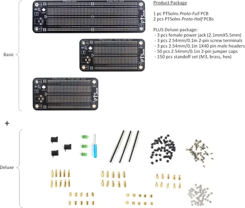 Vista 5 de Prototipado Kit de PCB de placa de pan soldable (Proto Mix Deluxe)