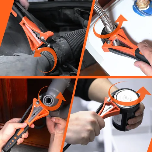 Vista 7 de ValueMax Llave de correa de 2 piezas, juego de llaves de filtro de aceite Naranja