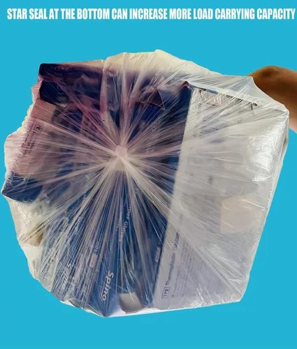 Vista 5 de BEIDOU-PAC Bolsas de basura de 2 a 4 galones, 400 unidades a granel, bolsas de reciclaje de plástico transparente, pequeñas bolsas de basura