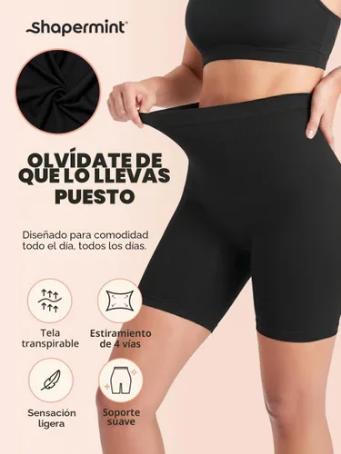 Vista 2 de EMPETUA Shapermint - Shorts moldeadores de cintura alta, para control del abdomen, tallas de S a Plus