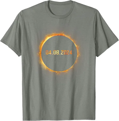 Vista 28 de Totality 04.08.24 Total Solar Eclipse 8 de abril de 2024 Eclipse Camiseta, Negro, S