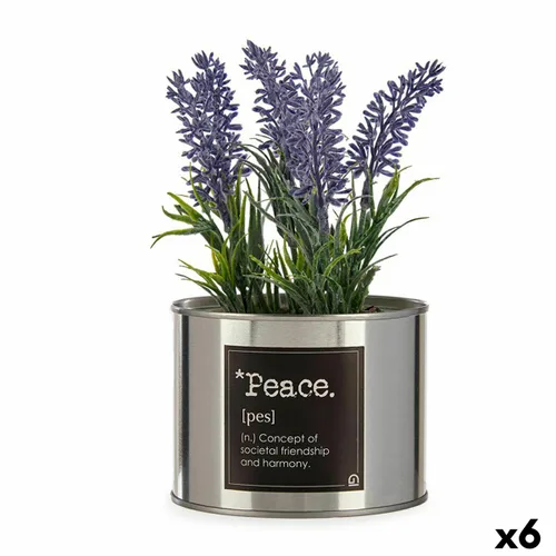 Vista 2 de Planta Decorativa Ibergarden Metal Plástico Lata Lavanda 10 x 18 x 10 cm (6 Unidades)