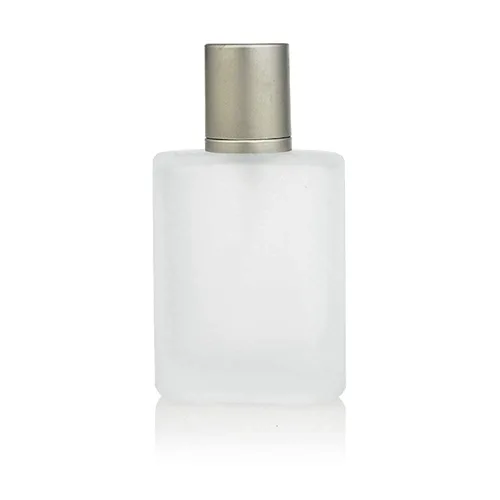 Vista 2 de Botella de perfume de vidrio esmerilado atomizador recargable Spray Botella de perfume vacía para hombres y mujeres, Transparente