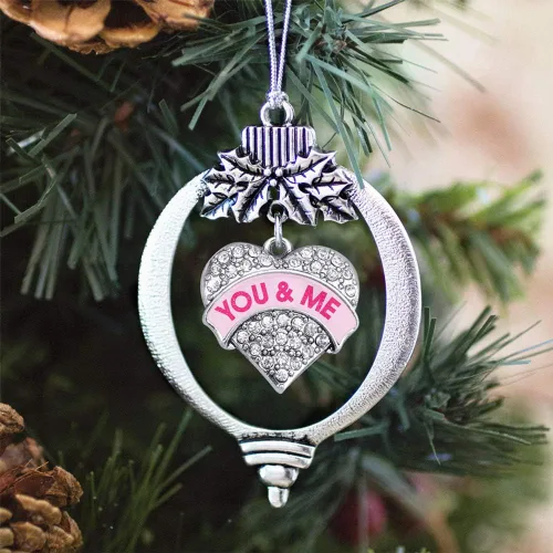 Vista 339 de Inspired Silver - Adorno con dije de hermana gemela - Adornos navideños de plata con circonitas cúbicas