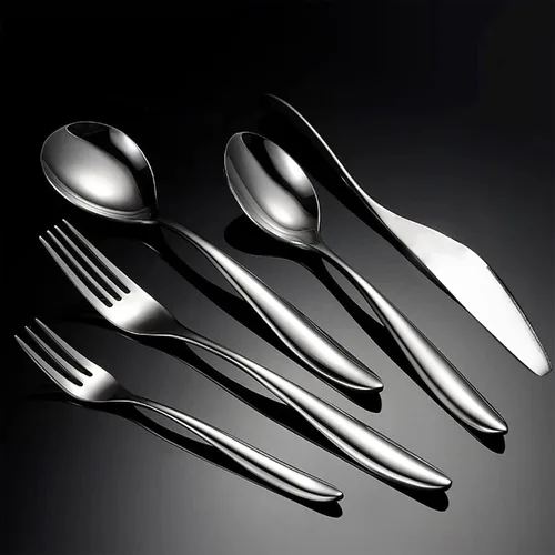 Vista 12 de 10-Piece Exquisite Silverware Set, Stainless Steel Flatware Set, Cutlery Set for 2, Fork Spoon Knife Set Eating Utensils Tableware Set for Kitchens