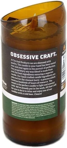 Vista 2 de Torched Velas perfumadas de cerveza, vela de cera de soja natural, aroma Pilsner de madera de pino de 8 onzas, es un gran regalo para hombres
