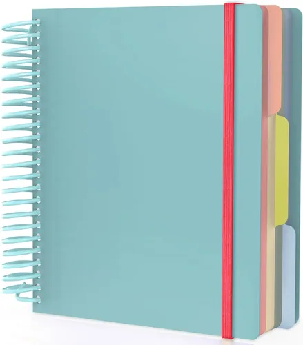 Vista 13 de EUSOAR - Cuaderno en espiral de papel gráfico, tamaño A4 de 9.25" x 11.7", gran cuaderno de 3 asignaturas, cuaderno de diario de tapa dura