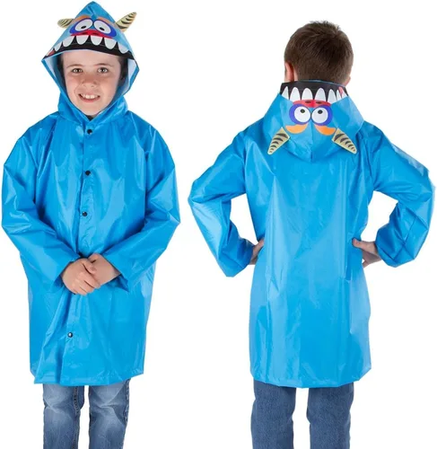 Vista 3 de Cloudnine - Impermeable Monster para niños de 5 a 12 años, talla única, color azul, Azul