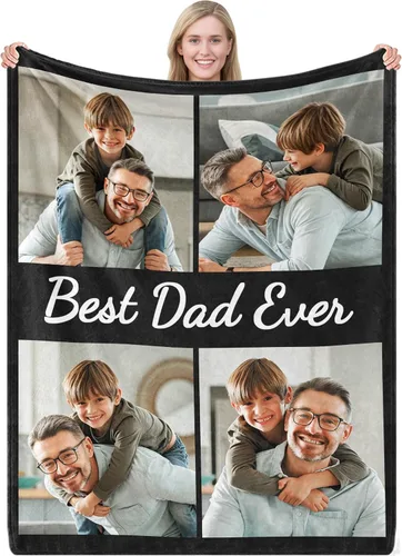 Vista 7 de MeMoShe Manta personalizada para el día de la madre, regalos de hija, hijo, manta personalizada con fotos, regalos para mamá, mujeres, regalos