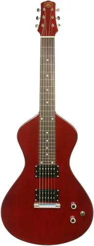 Vista 2 de 2022-23 Asher Guitars Electro Hawaiian ® Junior Lap Steel Guitar - Cereza trans con bolsa de concierto