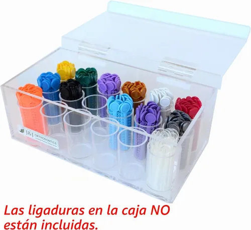 Vista 2 de J&J Ortho Orthodontic Ligature - Caja de almacenamiento de acrílico transparente