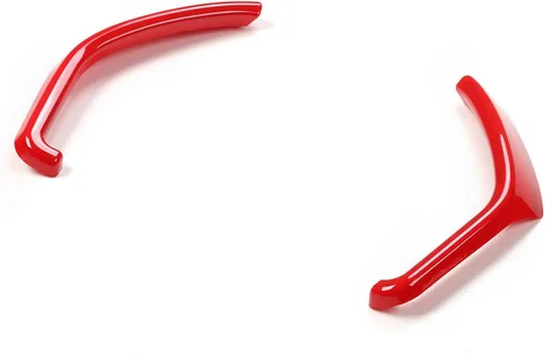 Vista 2 de Voodonala Moldura roja para tablero de instrumentos para Ford F150 F250 F350 Super Duty 2015, 2016, 2017, 2018, 2019, 2020 (rojo, 3 piezas)
