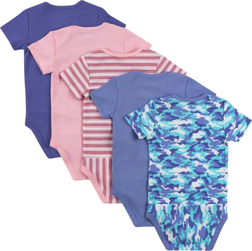Vista 2 de Hanes - Bodis para bebés, Ultimate Flexy de manga corta, unisex, paquete de 5