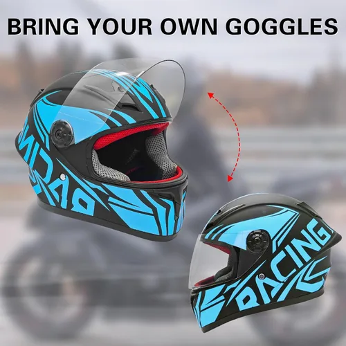 Vista 5 de Cascos de motocicleta para niños, adolescentes, moto, scooter, BMX, cuatro ruedas, cascos de cara completa para niños y niñas, aprobado por el DOT
