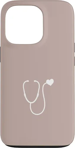 Vista 10 de Pink Taupe - Funda con estetoscopio de corazón para enfermera o doctor para iPhone 17