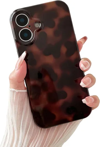 Vista 17 de Huahuacase Funda compatible con iPhone 11, diseño de caparazón de tortuga, retro, ámbar y marrón, estampado de guepardo leopardo, funda protectora