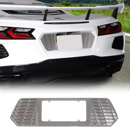 Vista 9 de Marco de licencia trasero compatible con Chevrolet Corvette C8 2020-2026