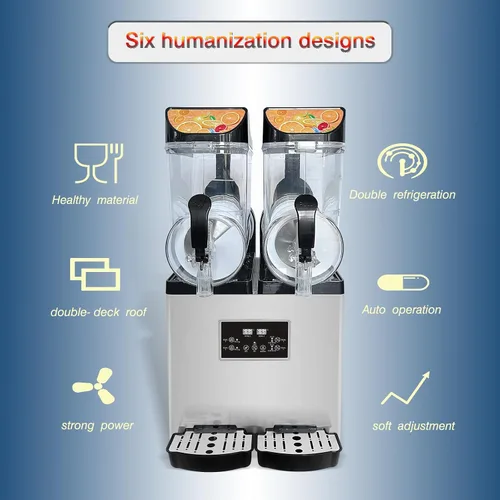 Vista 4 de Kolice Máquina comercial de hielo Slush, máquina de bebida congelada Margarita, máquina de enfriamiento para hacer bebidas