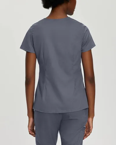 Vista 3 de Landau Proflex 4161 - Camiseta médica elástica con 3 bolsillos para mujer, verde azulado