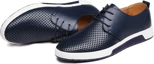 Vista 3 de Zapatillas para hombre, estilo casual, de Oxford, transpirables, planas, de moda