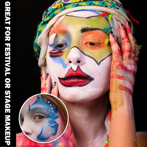 Vista 4 de CAHIUYOA Palo negro de ojo verde para deportes, profesional Eyeblack Sports Football Baseball Softball Green Eye Black Face Body Paint Stick