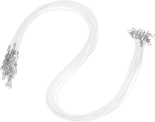 Vista 59 de MECCANIXITY 10 cordones de collar encerado de 18 pulgadas, cadena de collar a granel con cierre de 0.059 in de cuerda de cuero encerado para hacer