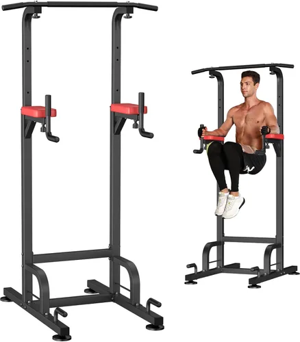 Vista 8 de RELIFE REBUILD YOUR LIFE Power Tower Estación de Barra de Dominadas Estación de Fondos para Gimnasio en Casa Entrenamiento de Fuerza Equipo