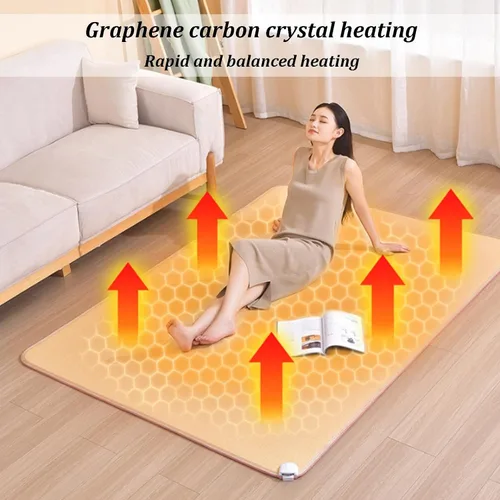 Vista 3 de Electric Heated Area Rug, Heated Floor Mat Under Desk with Timers, Electric Floor Heating Pad with Adjustable Temperature for Home Livingroom