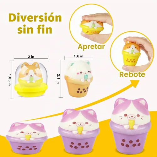 Vista 5 de 40 juguetes blandos de Tea Friends con cápsula, premios de aula, recuerdos
