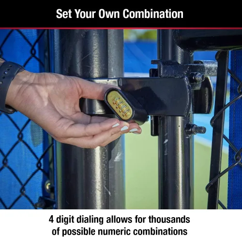Vista 3 de Master Lock Candado de Combinación Negro, Establece Tu Propio Candado de Combinación, Resistente a la Intemperie, para Interiores y Exteriores
