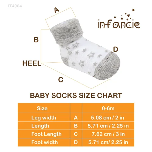Vista 6 de Calcetines para bebé recién nacido, 12 pares (0-6 meses), zapatos suaves y acogedores para bebé, calcetines cálidos de primera calidad, regalo