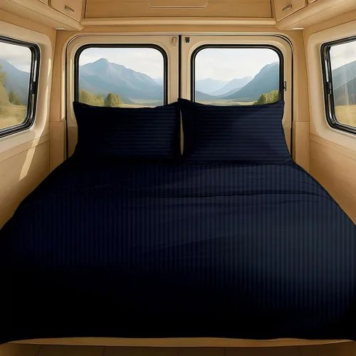 Vista 75 de NON Sticky cotton Juego de sábanas cortas de algodón egipcio de alta calidad para caravana, 4 piezas, bolsillo profundo de 12 pulgadas, suave, fácil