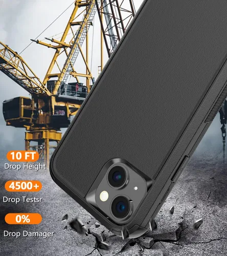 Vista 4 de Diverbox Funda para iPhone 15 Plus [a prueba de golpes] [a prueba de caídas] [protector de pantalla de vidrio templado], funda de protección